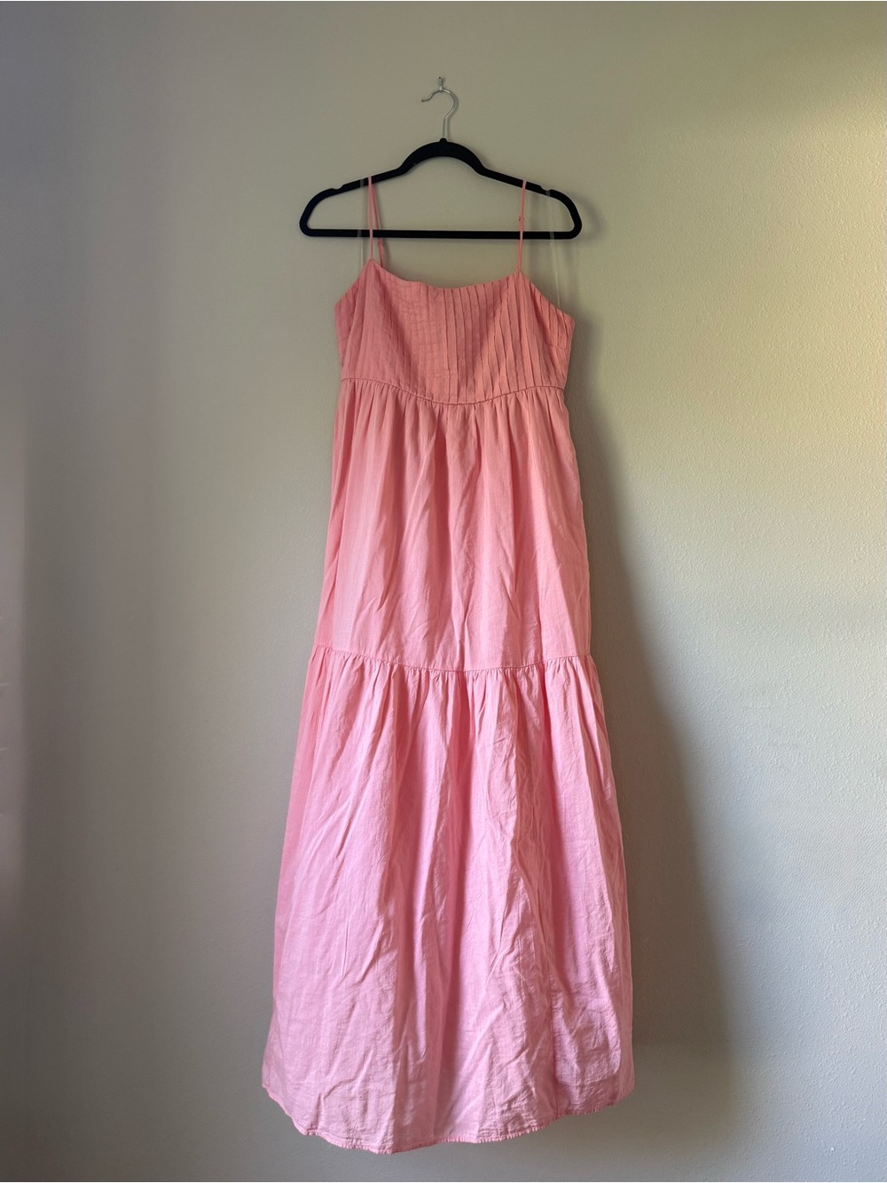 American Eagle Outfitters Pink Tiered Maxi Sundress
